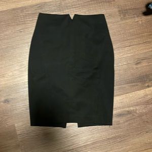 Notch front pencil skirt